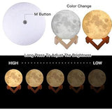 3D Moon Lamp 7Colour15 Cm Changeable Sensor For Bedroom Touch Moonlight Lamp With Stand USB For Bedside Valentine Wedding Gifts For Girlfriend Boyfriend