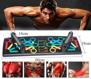 9 IN 1 Push Up Rack Board System Comprehensive Fitness Exercise Workout Pushup Stands