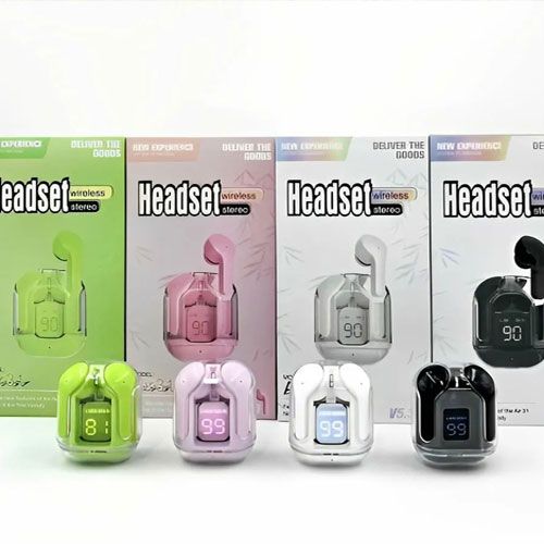 AIR31 EARBUDS WIRELESS CRYSTAL TRANSPARENT AND BLUETOOTH