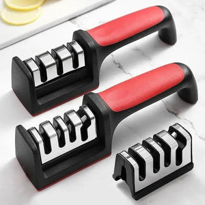 Household Knife Sharpener Kitchen Multi Functional Three Section Cutter Diamond Cutter Sharpening